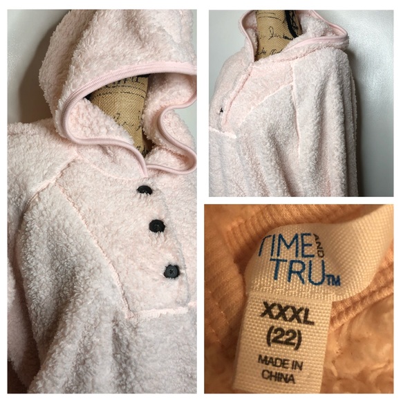 Soft Pink Sherpa Sweater - Picture 3 of 3